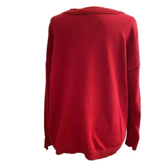 J. Jill Raspberry Cotton Blend Crewneck Sweater Size XL - Picture 4 of 12